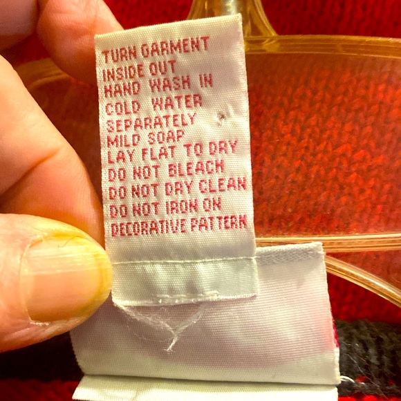 Red cardigan with Scottish terriers, size S - Picture 4 of 5